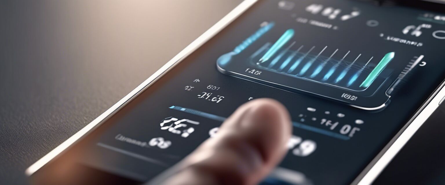 Smart thermometer connected to smartphone